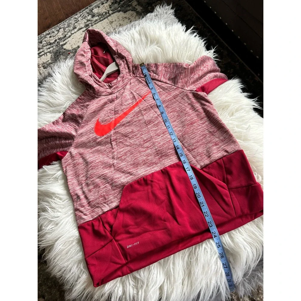 Nike Youth Dri Fit Loose Fit Therma Training‎ Hoodie Sweatshirt Pockets Red XL